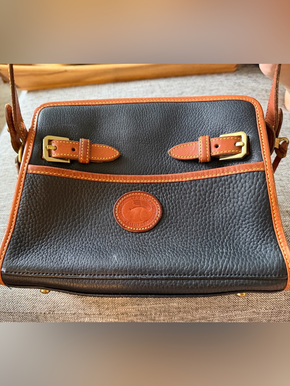 Vintage 80's Dooney & Bourke All Weather Leather Duck Crossbody